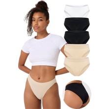 Forever More 5'li Kadın Dikişsiz Basic Slip Külot
