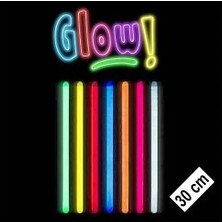 Nemere İthalat Karanlıkta Parlayan Fosforlu Glow Stick Kalın 30 cm 1 Adet Nemere Ithalat