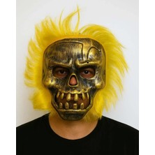 Nemere İthalat Wild Skull - Bakır Kafatası Sarı Saçlı Iskelet Maske Nemere Ithalat