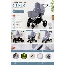 Munico 2 Adet Bebek Arabası Cibinlik Sineklik Nefes Alabilir Hafif Katlanabilir Bebek Koruma Puset Sineklik