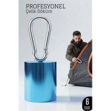 Mey Ithalat® Çelik Yan Açılır Karabina - 6 mm Kamp, Tırmanış ve Günlük Kullanım Için G