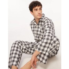 The Don Siyah - Beyaz Erkek Pijama Takımı TDNPJM001090