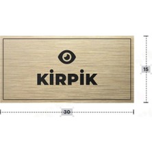 Azresa Kırpık Yazılı - Metal - Gold Renk - Kapı Isimliği - 30X15 cm