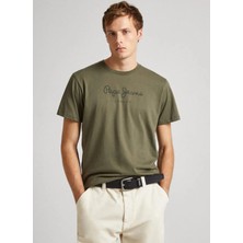 Pepe Jeans Yeşil Erkek Regular Fit Baskılı T-Shirt PM508208 679 Eggo N