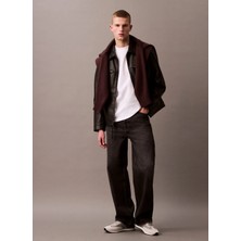 Calvin Klein Siyah Erkek Deri Ceket LV04LB901GUB1_LS 2 Pkt Leather Jack
