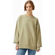 Boss Kadın Bej Sweatshirt