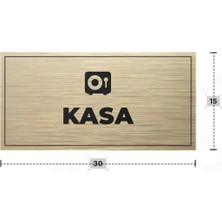 Azresa Kasa Yazılı - Metal - Gold Renk - Kapı Isimliği - 30X15 cm