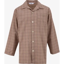 The Don Kahverengi Erkek Regular Fit Ekose Pijama Takımı TDNPJM001030