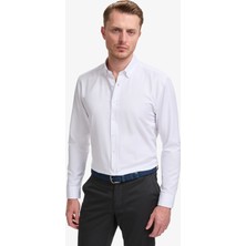 Pierre Cardin Erkek Beyaz Regular Fit Uzun Kollu Gömlek 50320902-VR013