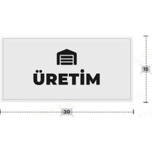 Azresa Üretım Yazılı - Metal - Beyaz Renk - Kapı Isimliği - 30X15 cm