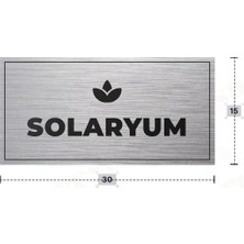 Azresa Solaryum Yazılı - Metal - Gümüş Renk - Kapı Isimliği - 30X15 cm
