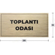 Azresa Toplantı Odası Yazılı - Metal - Gold Renk - Kapı Isimliği - 20X10 cm