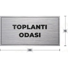 Azresa Toplantı Odası Yazılı - Metal - Gümüş Renk - Kapı Isimliği - 30X15 cm