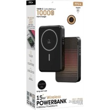 HiboTekno 10.000 Mah 20W Kablosuz Şarj Özellikli Powerbank Typce Giriş-Wırelles Powerbank-Wireless/magsafe