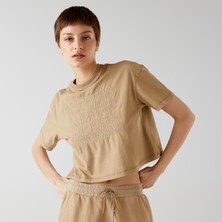 Lacoste x House Of Superstep Kadın Kahverengi T-Shirt