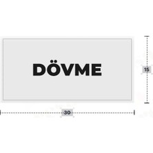 Azresa Dövme Yazılı - Metal - Beyaz Renk - Kapı Isimliği - 30X15 cm