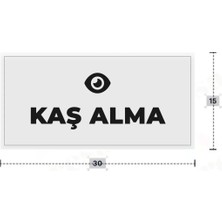 Azresa Kaş Alma Yazılı - Metal - Beyaz Renk - Kapı Isimliği - 30X15 cm