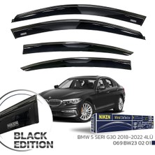 Niken Bmw 5 Serisi G30 Cam Rüzgarlığı Siyah Kromlu 4'lü 2018-2022 Arası Uyumlu