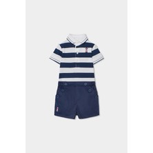 Boboli Çizgili Polo Yaka 2li Takım 6 Ay-24 Ay Lacivert