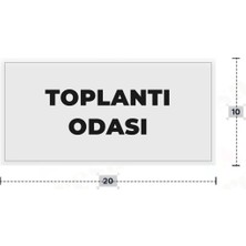 Azresa Toplantı Odası Yazılı - Metal - Beyaz Renk - Kapı Isimliği - 20X10 cm