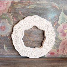 Baykuşca Boyanabilir Seramik Çelenk 17,5 cm