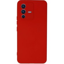 Newface Cosmotex New Vivo V23 5g Kılıf Nano Içi Kadife Silikon - Kırmızı