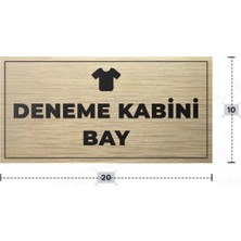 Azresa Deneme Kabini Bay Yazılı - Metal - Gold Renk - Kapı Isimliği - 20X10 cm