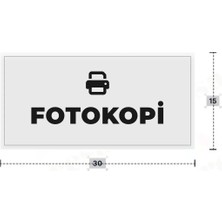 Azresa Fotokopı Yazılı - Metal - Beyaz Renk - Kapı Isimliği - 30X15 cm