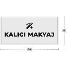 Azresa Kalıcı Makyaj Yazılı - Metal - Beyaz Renk - Kapı Isimliği - 30X15 cm