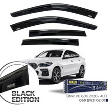 Niken Bmw G06 X6 Cam Rüzgarlığı Siyah Kromlu 4'lü 2020+ Sonrası Uyumlu