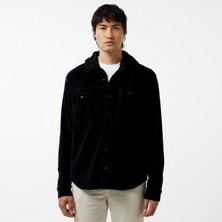 Lacoste Erkek Relaxed Fit Kapüşonlu Siyah Gömlek