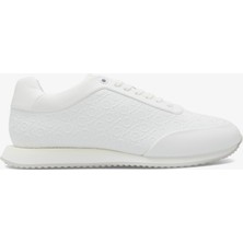 Calvin Klein Runner Lace Up Mono Kadın Beyaz Sneaker
