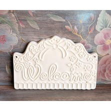 Baykuşca Boyanabilir Seramik Welcome Pano 20*15 cm