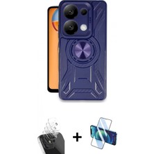 Pileli Store Pilelistore™ Redmi Note 13 Pro 5g Kılıf Nova Yansıma Prime - Siyah 3D Antistatik Cam Ekran Koruyucu + Kamera Lens Koruma Cam - Sf