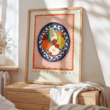 Ninastore Meyve Kasesi Sanat Baskısı: Renkli Maksimalist Ev Dekorasyonu