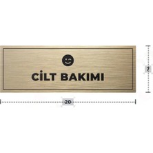 Azresa Cilt Bakımı Yazılı - Metal - Gold Renk - Kapı Isimliği - 20X7 cm