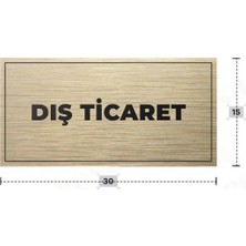 Azresa Dış Tıcaret Yazılı - Metal - Gold Renk - Kapı Isimliği - 30X15 cm