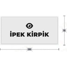 Azresa Ipek Kırpık Yazılı - Metal - Beyaz Renk - Kapı Isimliği - 30X15 cm