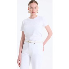Lauren Ralph Lauren Beyaz Kadın Standart Baskılı T-Shirt 200971071
