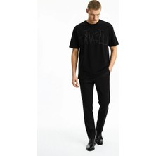 Just Cavalli Siyah Erkek T-Shirt 78PM601 R Injectıon