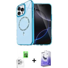 Pileli Store Pilelistore™ iPhone 16 Pro Kılıf Kıvılcım Form Prime - Siyah Bilvis 5in1 5d Magic Hayalet Cam Ekran Koruyucu + Raze Metal Kamera Lens - Bz