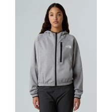 The North Face NF0A8DXXEB91-MOUNTAIN Full Zıp Gri Kadın Kapüşon Sweatshirt