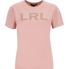 Lauren Ralph Lauren Pembe Kadın Slim Fit T-Shirt Katlın-Short Sleeve-T-Shırt