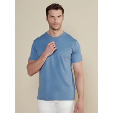 Brooks Brothers Mavi Erkek Standart T-Shirt BBSS25MTS011
