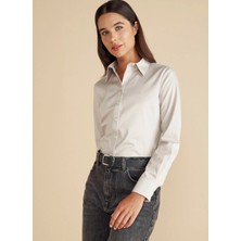 Brooks Brothers Bej Kadın Slim Fit Gömlek