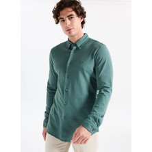 Boss Haki Erkek Düğmeli Slim Fit Gömlek Myjersey