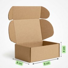 Creapack 8X8X4 cm 100 Adet Kilitli E-Ticaret Kutusu, Karton Kutu, Kargo Kutusu