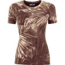Just Cavalli Çok Renkli Kadın Desenli T-Shirt 79PAHE07