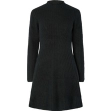 Siyah Kadın Yarım Balıkçı Yaka Elbise Yasdolly Ls Knıt Dress S. Noos