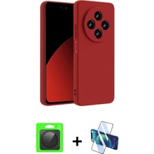 İlk El Grup Pilelistore™ Redmi 14C Kılıf Ahenk Serisi - Siyah 3D Antistatik Seramik Nano Ekran Koruyucu + Raze Metal Kamera Lens - Sh